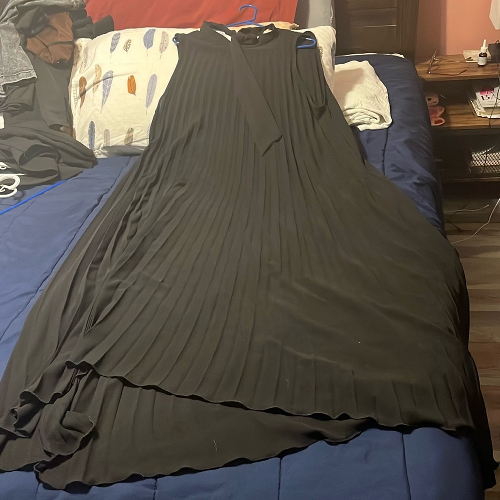 Black dress with bow